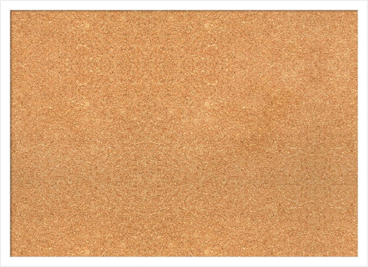 Amanti Art Natural Cork Board for Wall, 21x29 Vision Board with White Frame, Medium Corkboard Office Decor for Home Organization, Modern Corkboard Pinboard to Display Items for Home Organization in