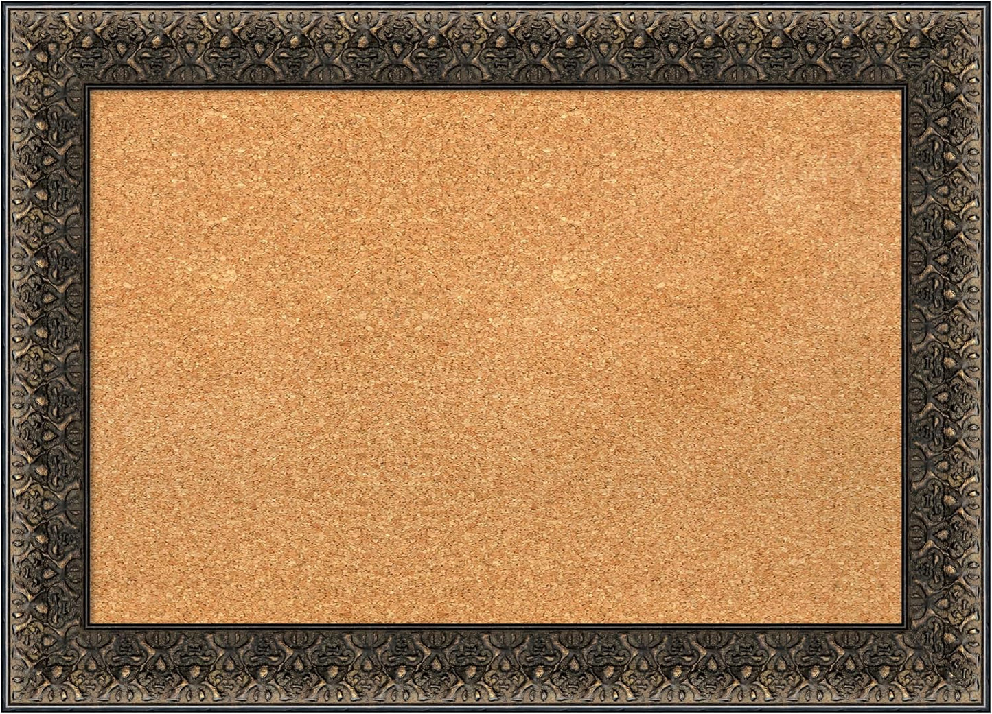 Amanti Art Natural Cork Board for Wall, 21x29 Vision Board with Black Wood Frame, Medium Corkboard Office Decor for Home Organization, Traditional Corkboard Pinboard to Display Items for Home