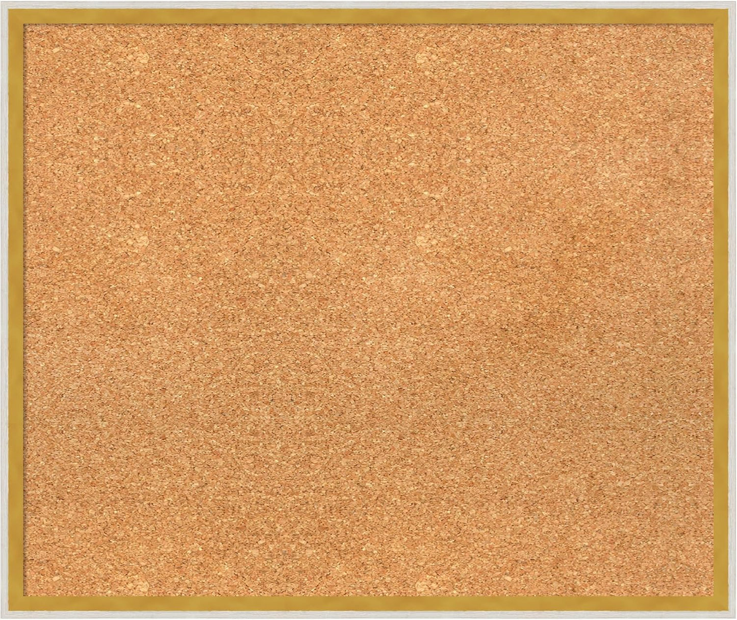 Amanti Art Natural Cork Board for Wall, 21x25 Vision Board with White Frame, Medium Corkboard Office Decor for Home Organization, Modern Corkboard Pinboard to Display Items for Home Organization in