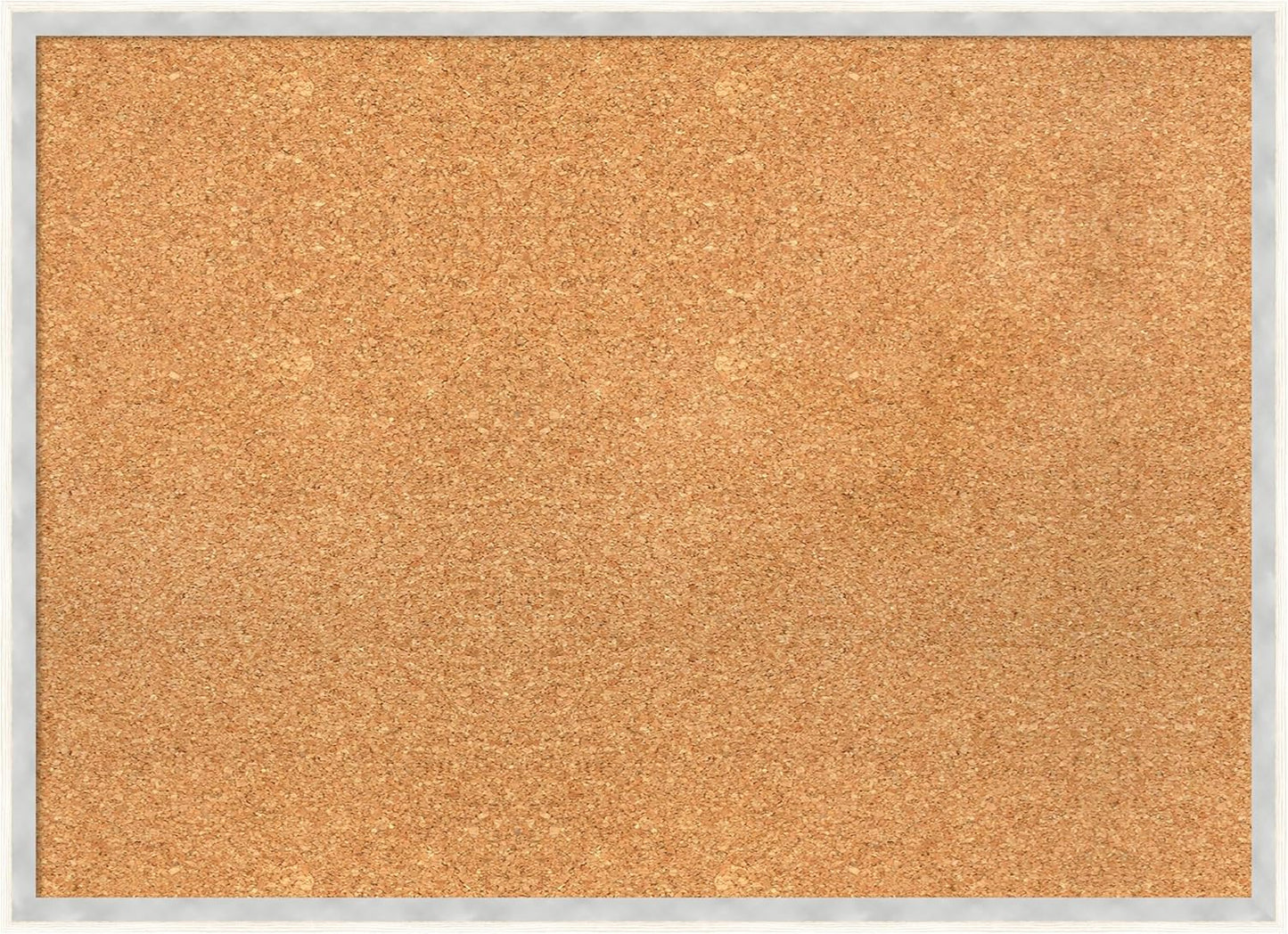 Amanti Art Natural Cork Board for Wall, 21x29 Vision Board with White Frame, Medium Corkboard Office Decor for Home Organization, Modern Corkboard Pinboard to Display Items for Home Organization in