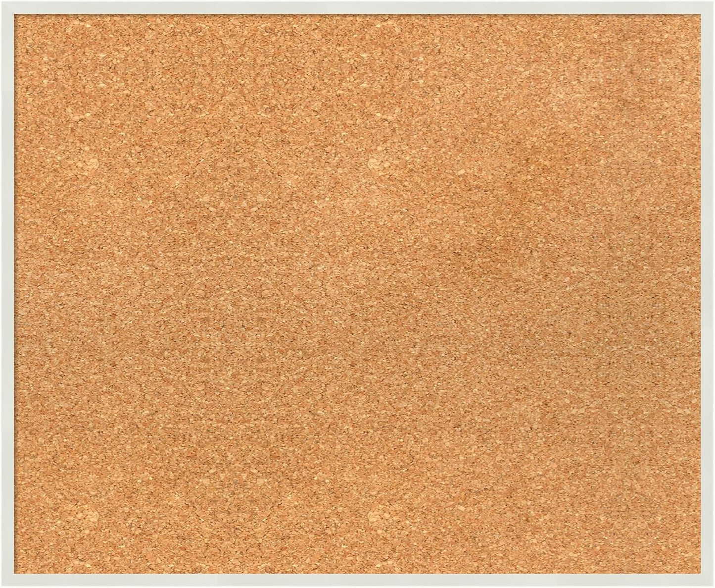 Amanti Art Natural Cork Board for Wall, 19x23 Vision Board with White Frame, Medium Corkboard Office Decor for Home Organization, Modern Corkboard Pinboard to Display Items for Home Organization in