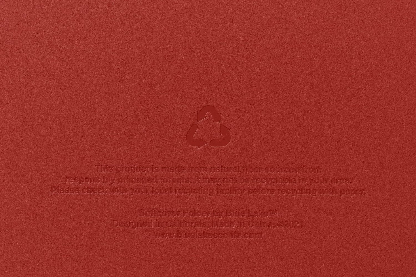 Blue Lake ECOLIFE Recyclable Paper 6-Pockets Expanding File Document Folder Plastic Free, Accordian File Organizer - A4 Letter Size, 200 Sheet Capacity for School, Office, Home Ruby