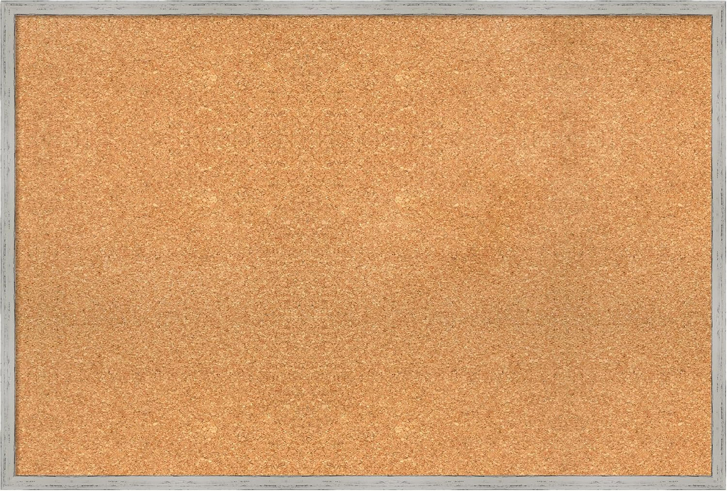 Amanti Art Natural Cork Board for Wall, 25x37 Vision Board with White Frame, Large Corkboard Office Decor for Home Organization, Cottage Corkboard Pinboard to Display Items for Home Organization in