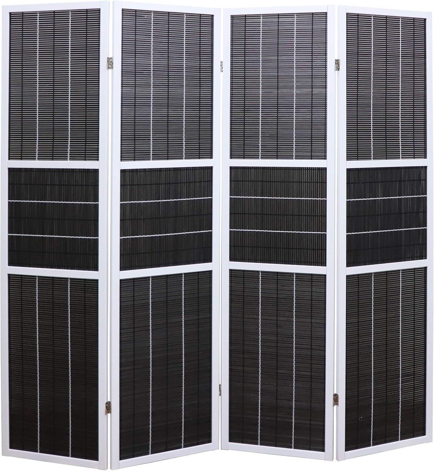 4 Panel 6ft Tall Modern Style Standing Wall Partition Room Divider Panel Indoor Separation, Folding Privacy Screens, Living Room, Partition & Space Divider, Freestanding Inexpensive