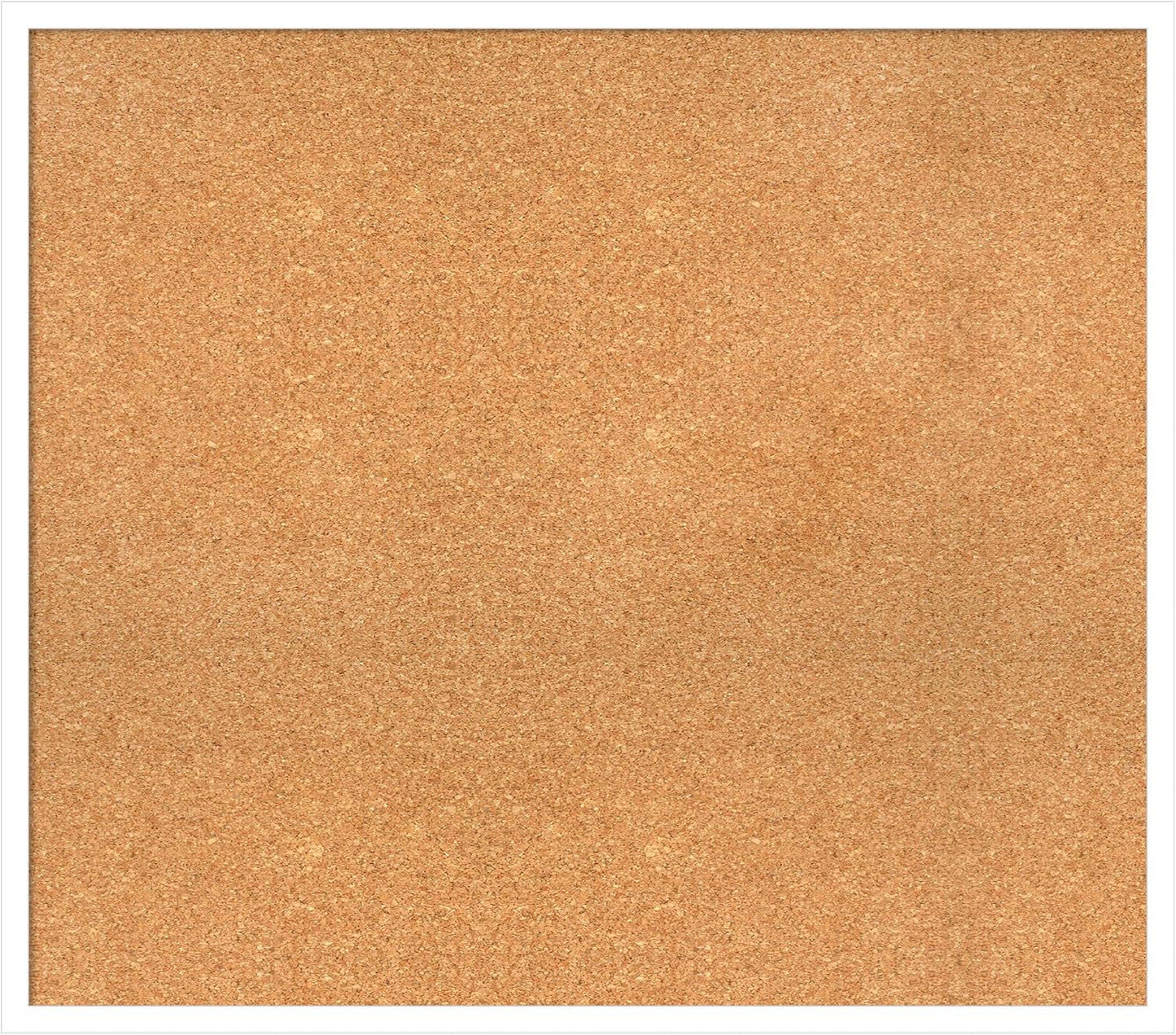 Amanti Art Natural Cork Board for Wall, 29x33 Vision Board with White Frame, Large Corkboard Office Decor for Home Organization, Modern Corkboard Pinboard to Display Items for Home Organization in