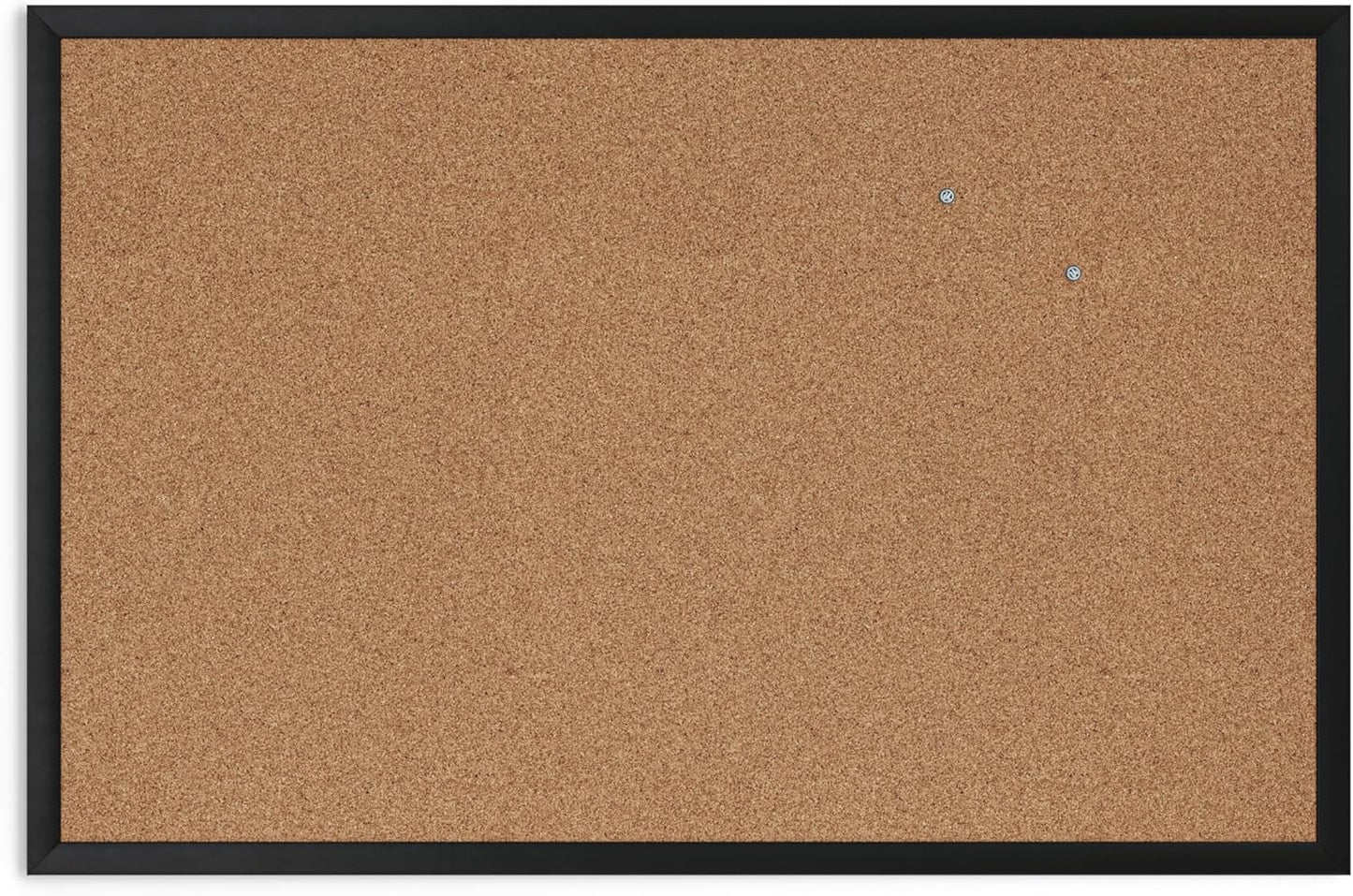 U Brands Cork Bulletin Board, 24'' x 36'', Black Wood Frame