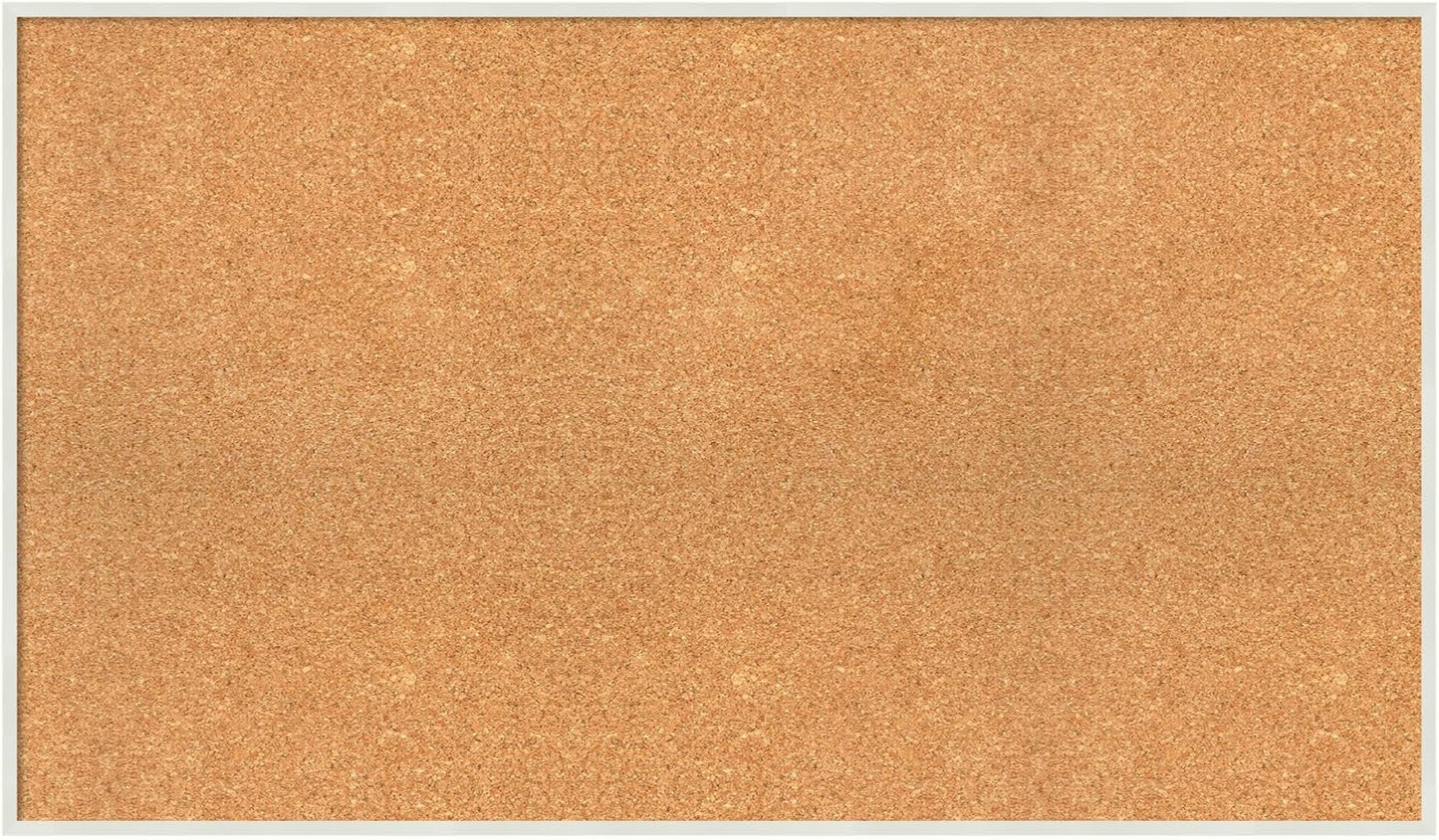 Amanti Art Natural Cork Board for Wall, 23x39 Vision Board with White Frame, Large Corkboard Office Decor for Home Organization, Modern Corkboard Pinboard to Display Items for Home Organization in