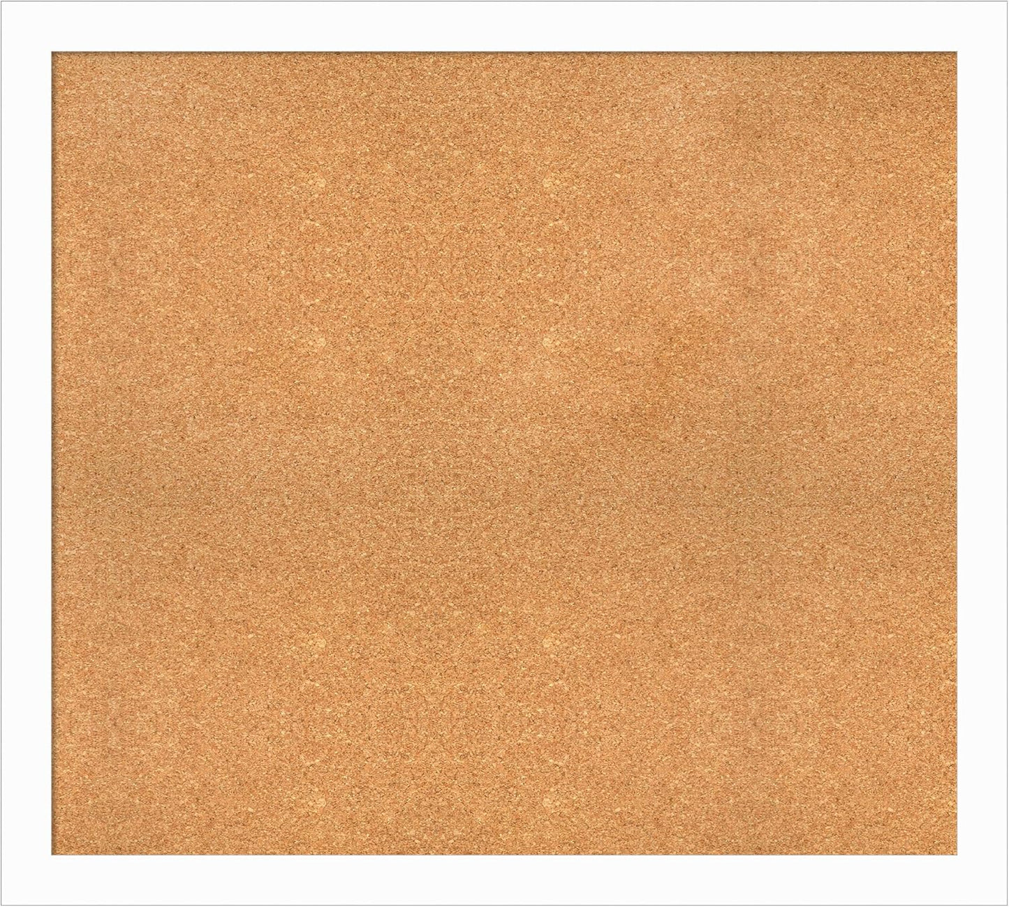 Amanti Art Natural Cork Board for Wall, 35x39 Vision Board with White Frame, X-Large Corkboard Office Decor for Home Organization, Casual Corkboard Pinboard to Display Items for Home Organization in
