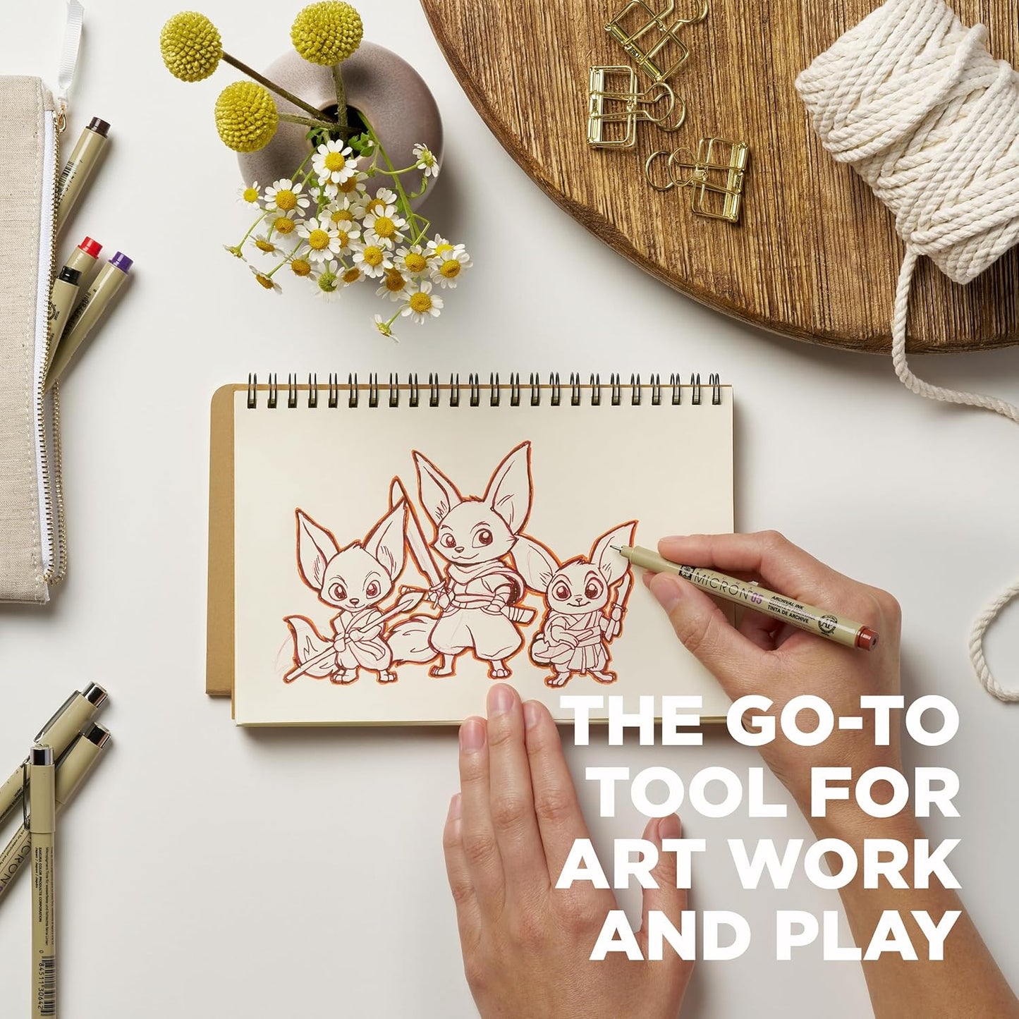 SAKURA Pigma Micron Fineliner Pens - Archival Black & Colored Ink Pens - For Writing, Drawing, or Journaling - Black & Colored Ink - 05 Point Size - 6 Pack