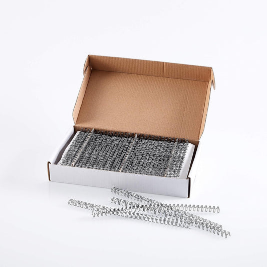 BNC Double Loop Wire Binding Rings Letter Size 3:1 Loops 32 Holes Black Color Pack of 100 (3/8 Inches)