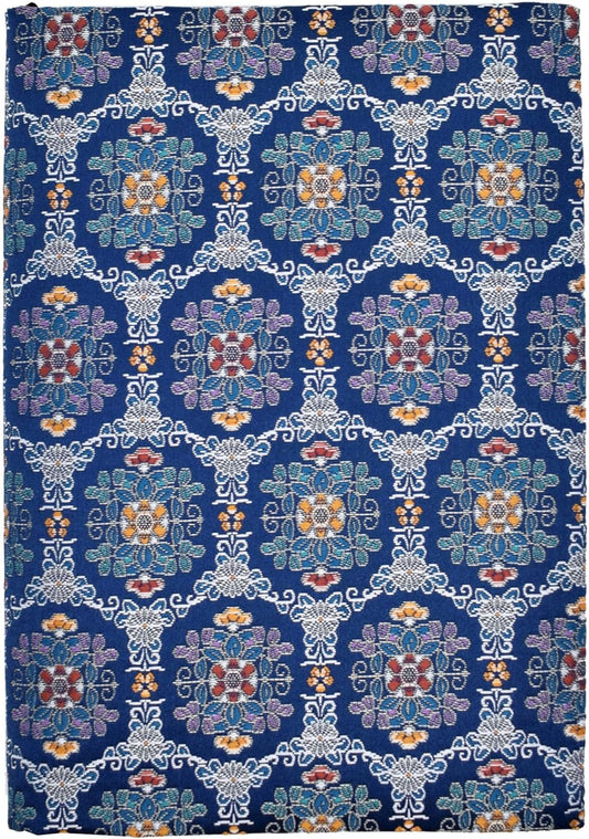 BLBMH A5 Book Covers for Paperbacks Fit for 5.5x8.4 inch Adjustable Book Sleeve Cover for Women Over 15 Soft Cloth Protector for Novels Notebook Journal - Flower Blue