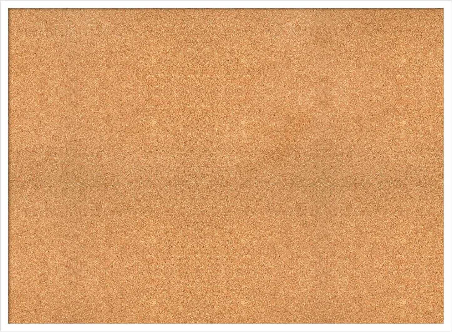 Amanti Art Natural Cork Board for Wall, 33x45 Vision Board with White Frame, Oversize Corkboard Office Decor for Home Organization, Modern Corkboard Pinboard to Display Items for Home Organization in