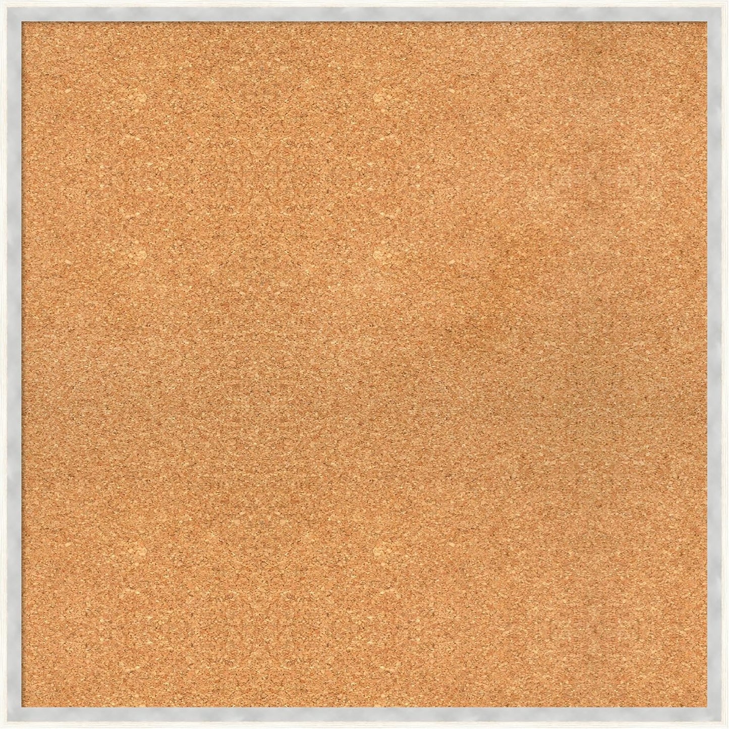 Amanti Art Natural Cork Board for Wall, 27x27 Vision Board with White Frame, Large Corkboard Office Decor for Home Organization, Modern Corkboard Pinboard to Display Items for Home Organization in