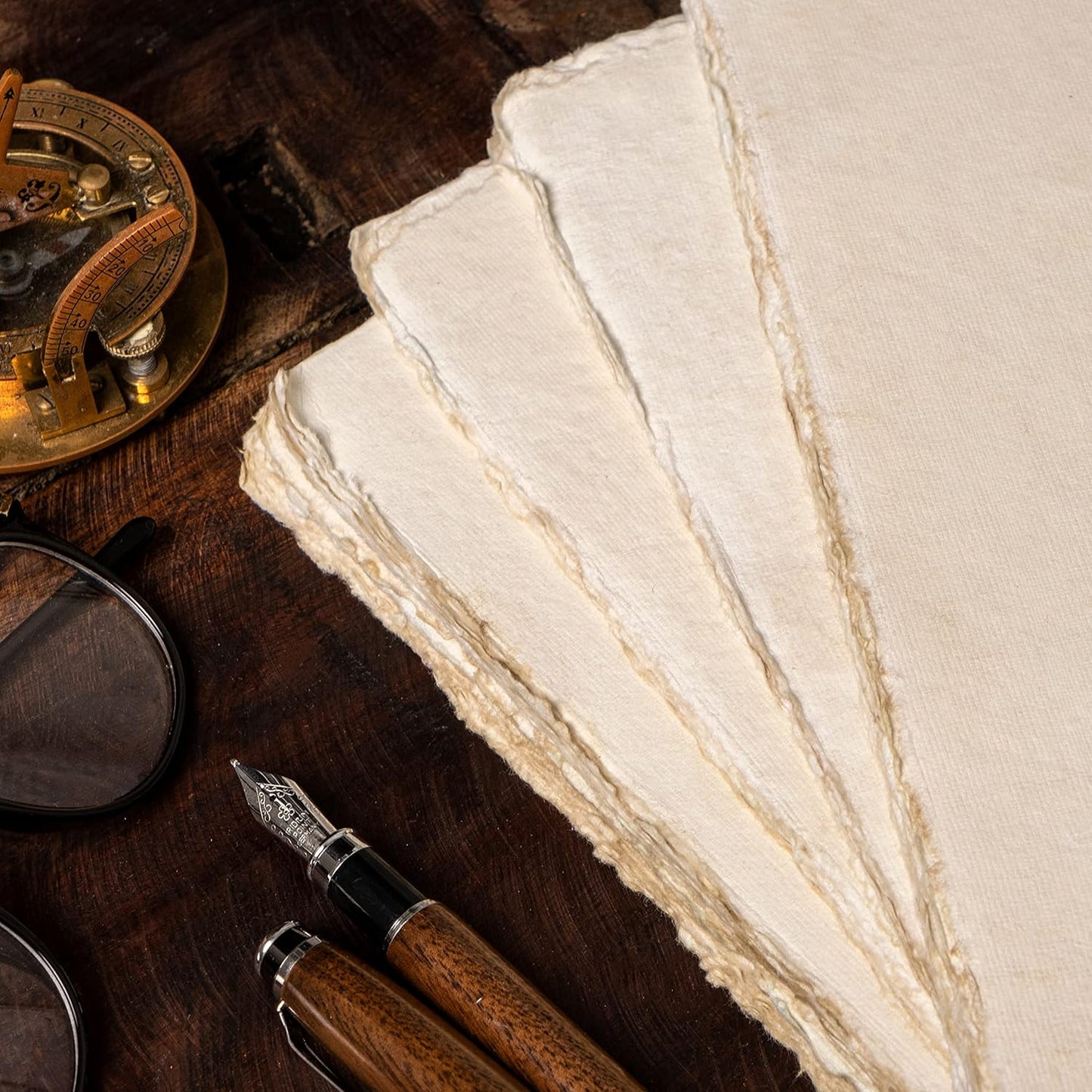 Watercolor Paper | Letter Sized Vintage Paper 8.5 x 11 Inches | 200 GSM Handmade Paper | 50 Sheets of Recycled Cotton Papers, Perfect for Any Medium, Blank Water Color Papers, Antique Paper