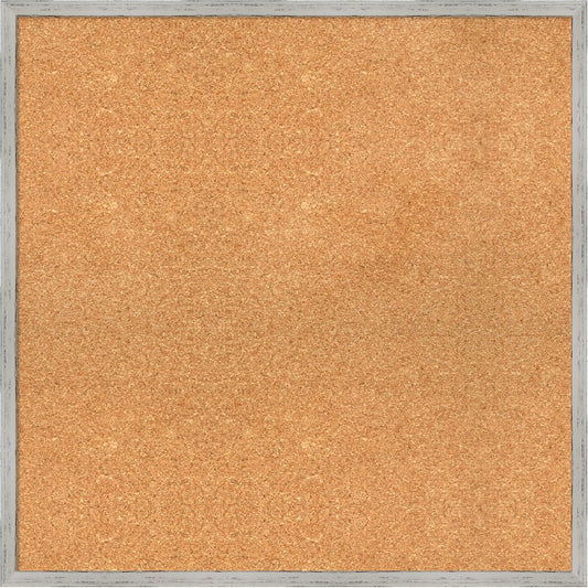 Amanti Art Natural Cork Board for Wall, 27x27 Vision Board with White Frame, Large Corkboard Office Decor for Home Organization, Cottage Corkboard Pinboard to Display Items for Home Organization in