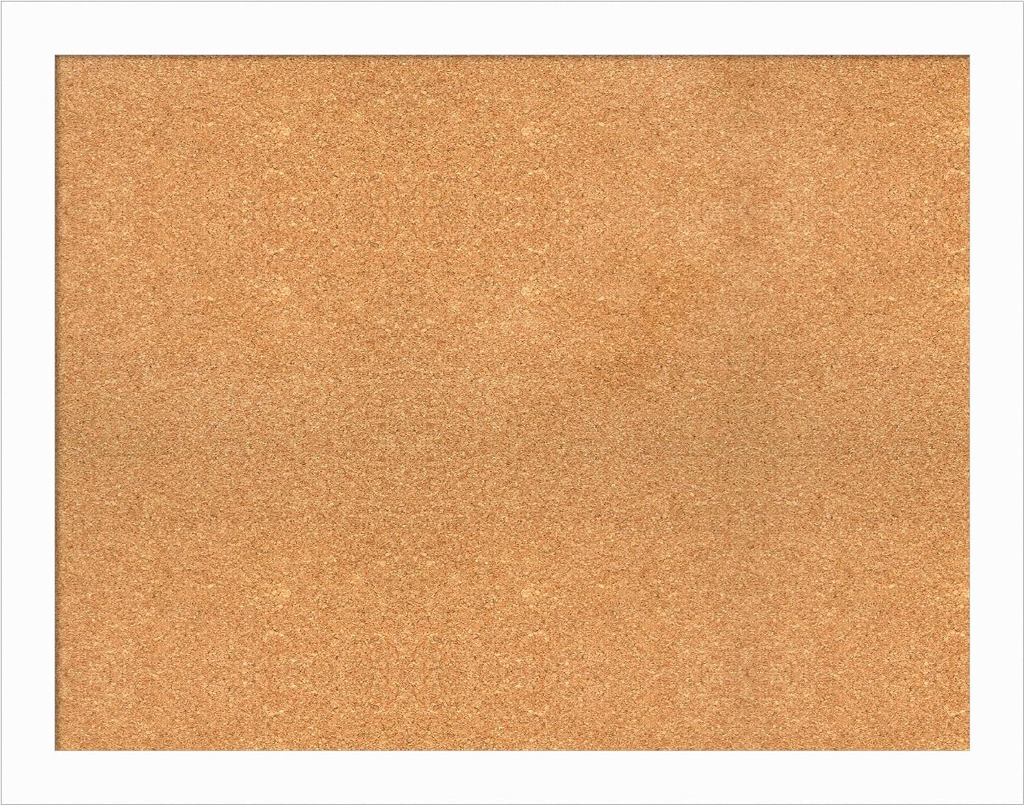 Amanti Art Natural Cork Board for Wall, 29x37 Vision Board with White Frame, Large Corkboard Office Decor for Home Organization, Casual Corkboard Pinboard to Display Items for Home Organization in