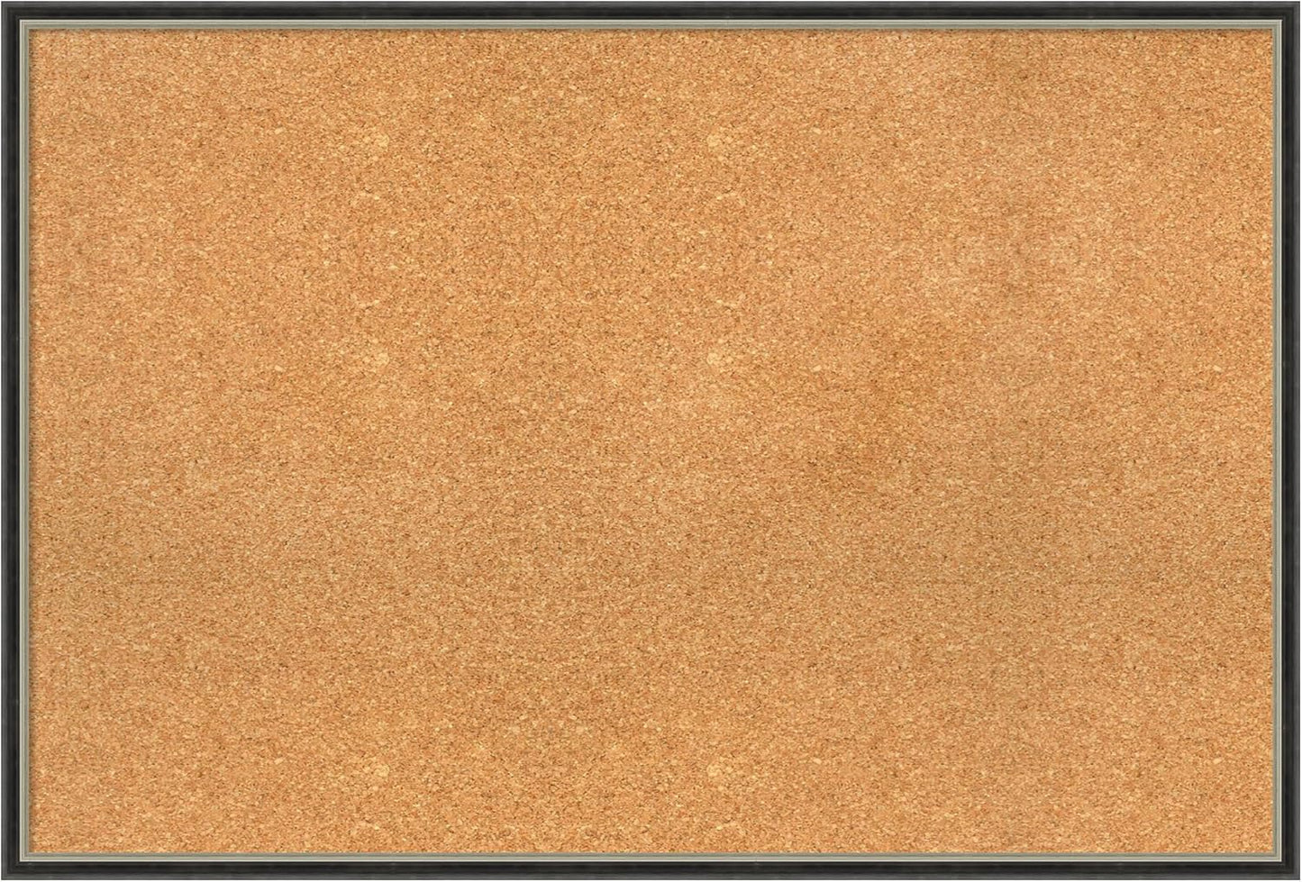 Amanti Art Natural Cork Board for Wall, 25x37 Vision Board with Black Wood Frame, Large Corkboard Office Decor for Home Organization, Modern Contemporary Corkboard Pinboard to display items for home