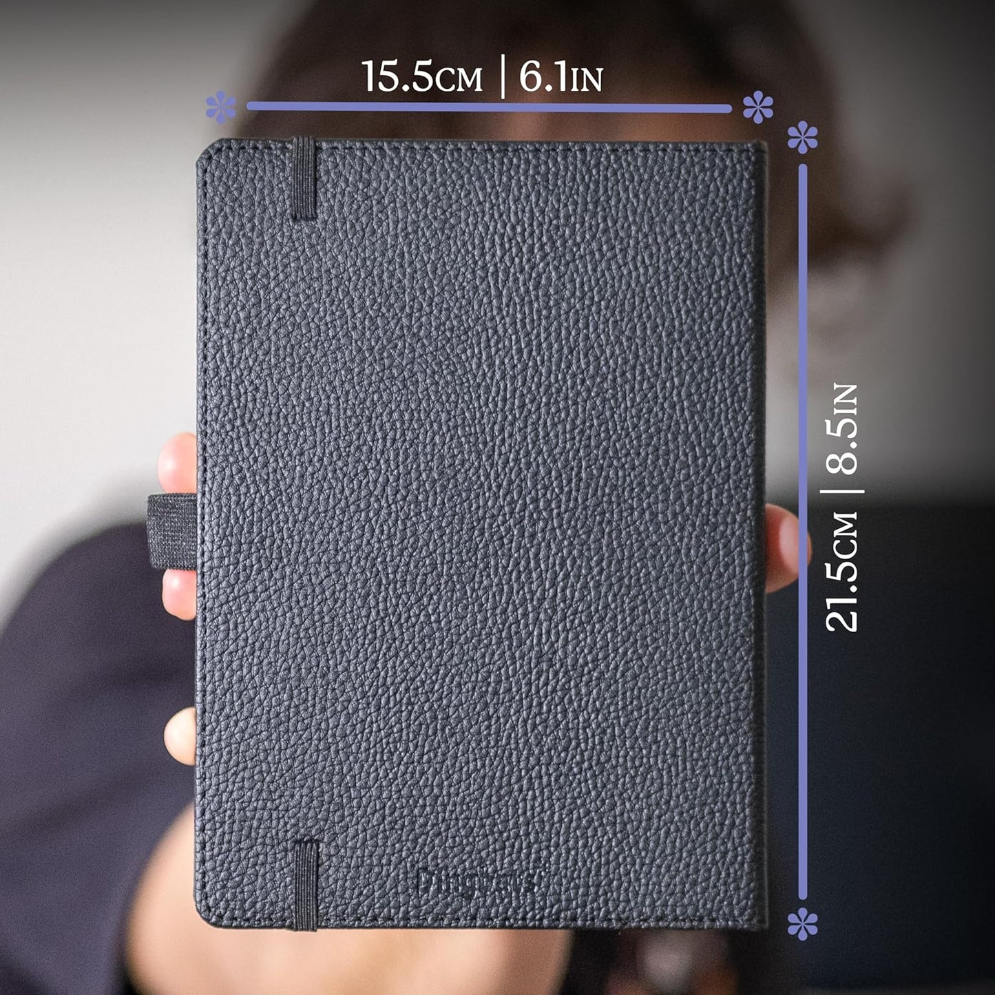 Dingbats A5 Wildlife Notebook Journal Hardcover, Cream 100gsm Ink-Proof Paper, 6.1 x 8.5 inches, 192 pages (Black Duck, Dotted).