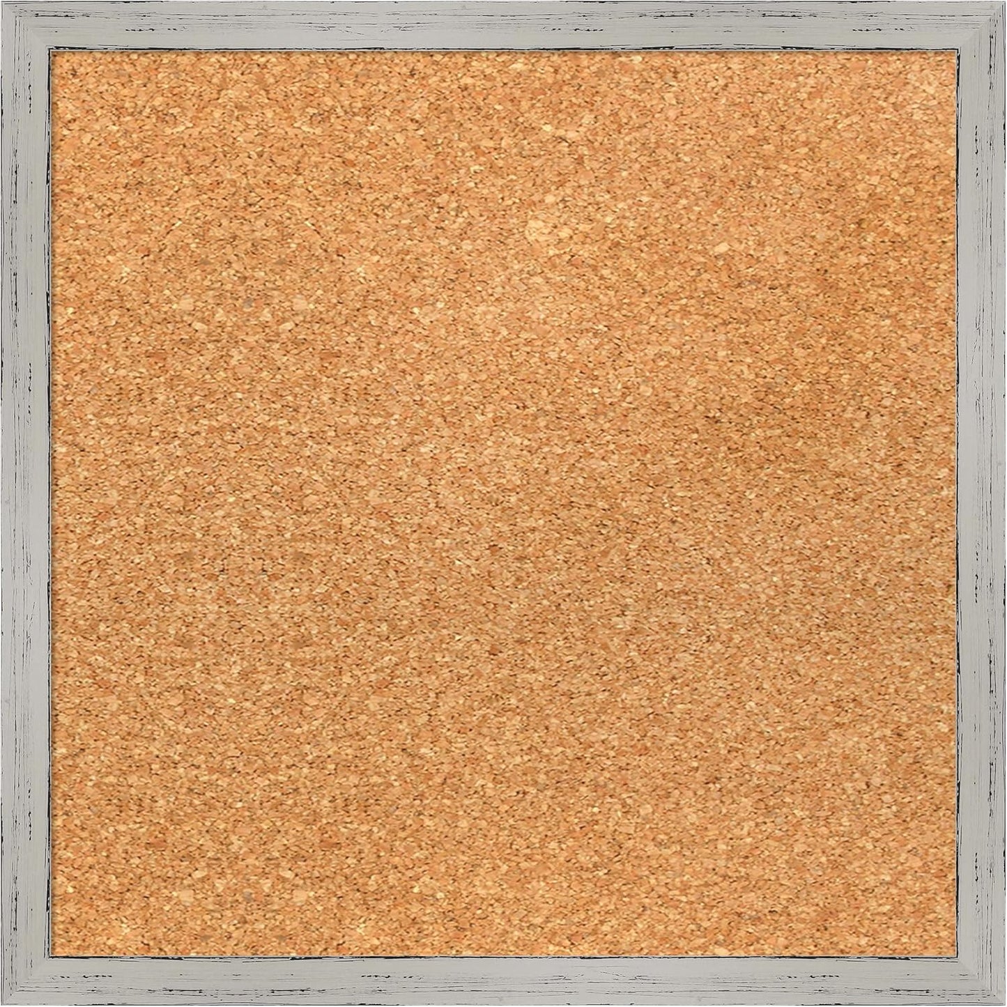 Amanti Art Natural Cork Board for Wall, 15x15 Vision Board with White Frame, Small Corkboard Office Decor for Home Organization, Cottage Corkboard Pinboard to Display Items for Home Organization in