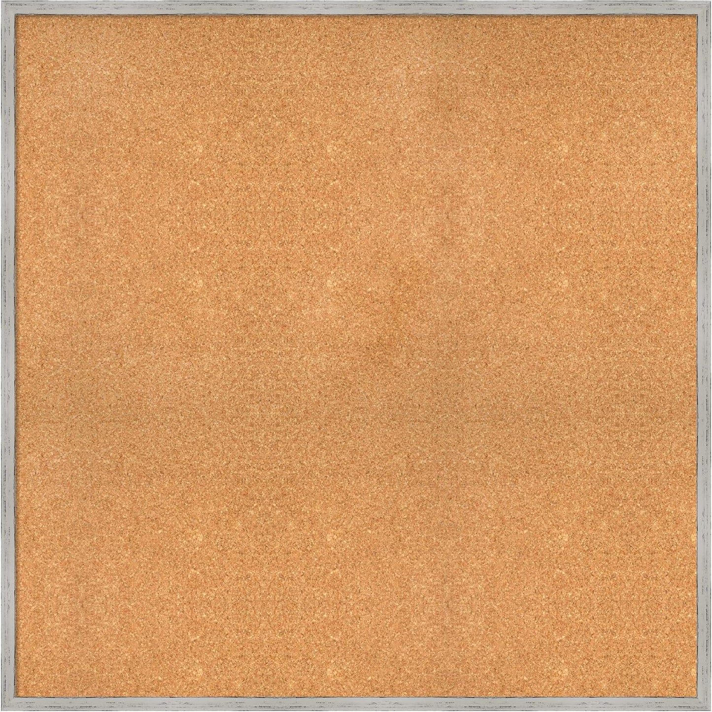 Amanti Art Natural Cork Board for Wall, 37x37 Vision Board with White Frame, Oversize Corkboard Office Decor for Home Organization, Cottage Corkboard Pinboard to Display Items for Home Organization