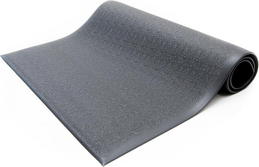 Anti Fatigue Floor Mat, 3ft. X 5ft. Black, Textured Pattern, Bevelled on All Four Sides