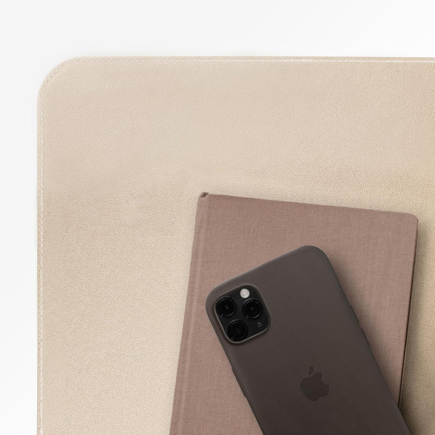 Vine Creations Leather Desk Mat Large 36" x 20", Desk Protector Mat, PU Leather Desk Pad, Non-Slip Large Mouse Pad, Desk Blotter, Desk Pads on Top of Desks, Home Office Desk Matt for Desktop (Beige)