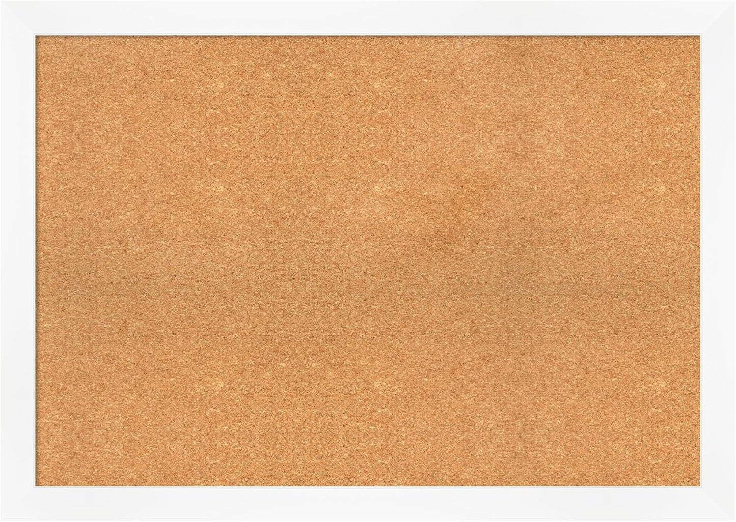 Amanti Art Natural Cork Board for Wall, 29x41 Vision Board with White Frame, Large Corkboard Office Decor for Home Organization, Modern Corkboard Pinboard to Display Items for Home Organization in