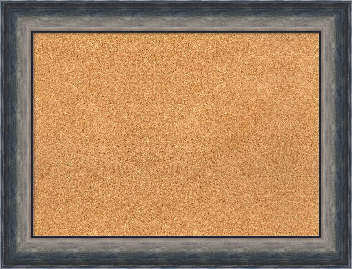 Amanti Art Natural Cork Board for Wall, 26x34 Vision Board with Silver Wood Frame, Medium Corkboard Office Decor for Home Organization, Casual Corkboard Pinboard to Display Items for Home