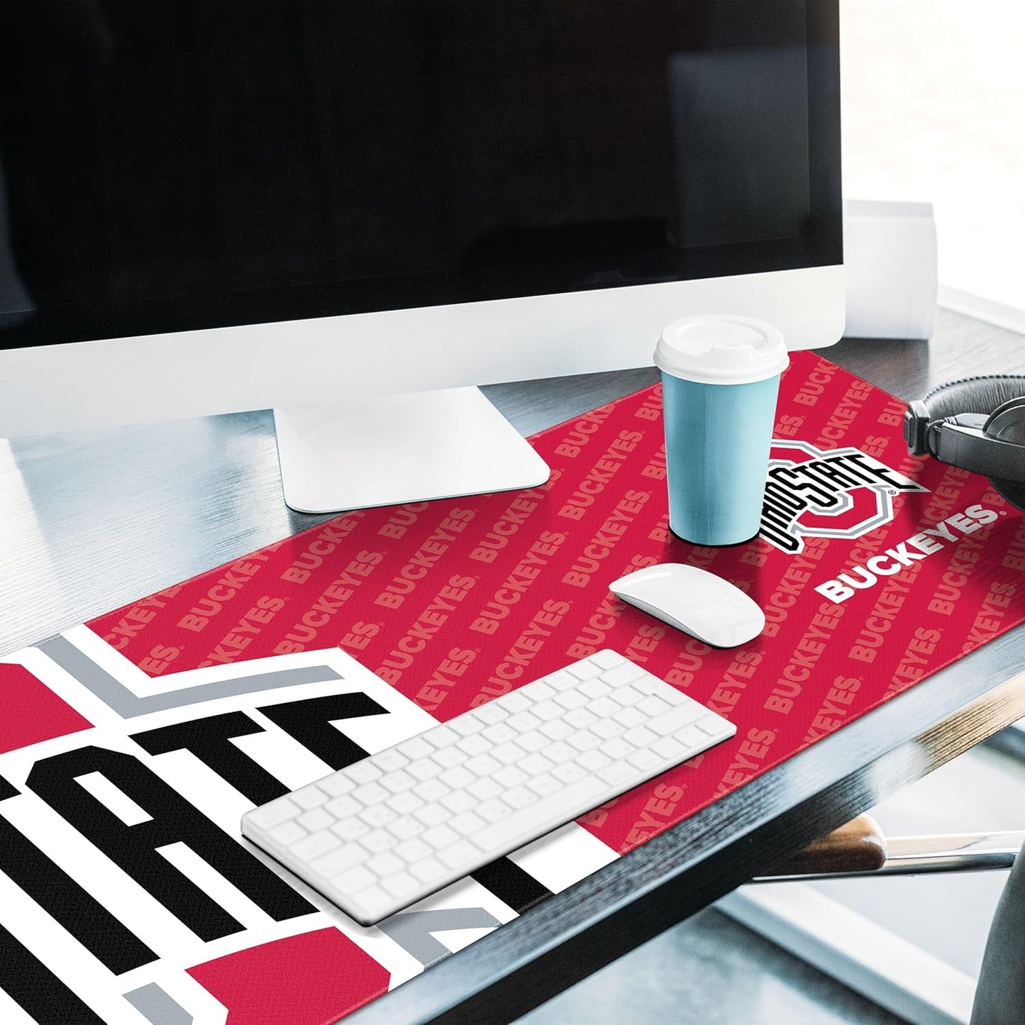 YouTheFan NCAA Ohio State Buckeyes Logo Series Desk Pad