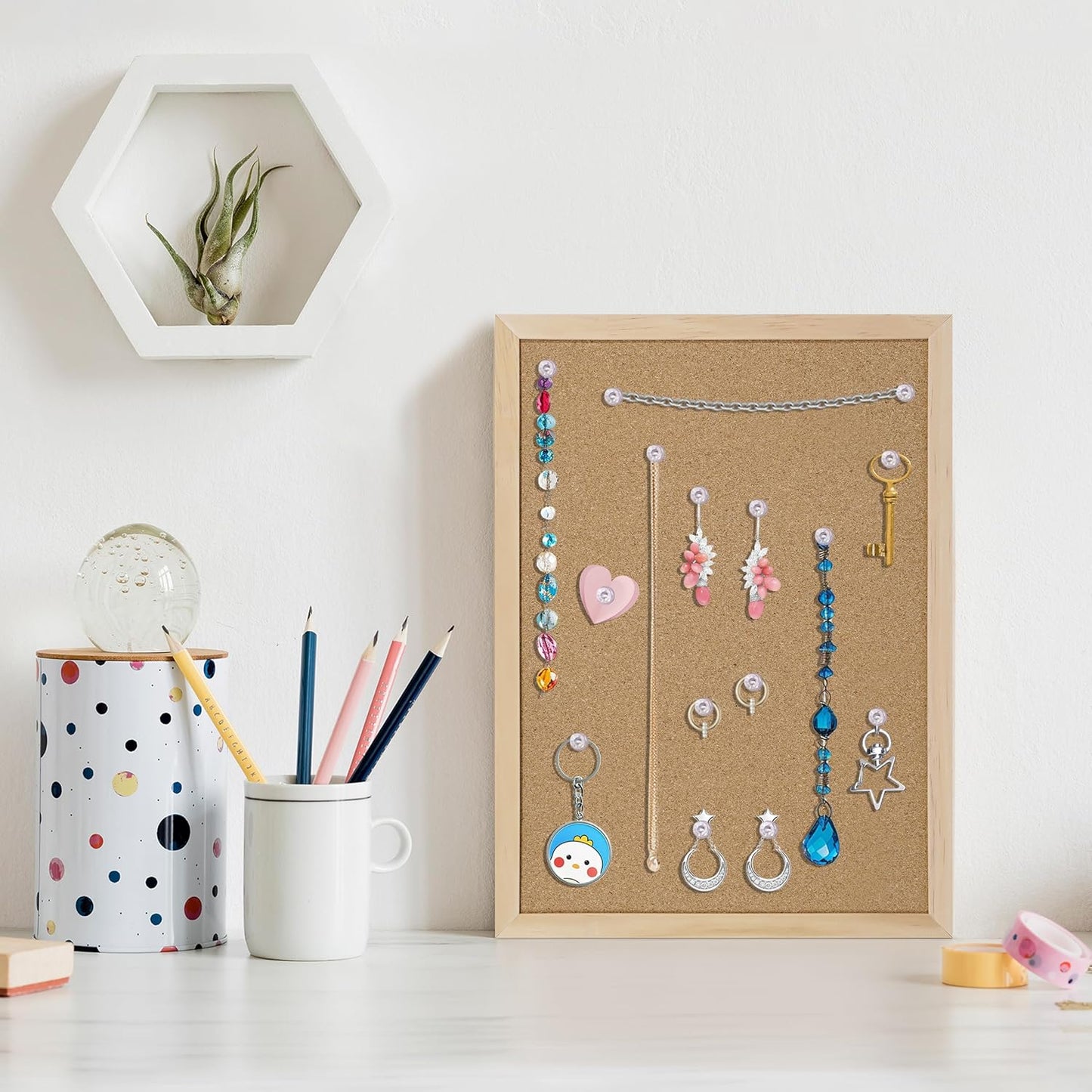 Cork Board Bulletin Board,11x15 Cork Board for Office with Pin Oak Wood Boards,Hanging Corkboards for Office Home School Message Board or Vision Board Decoration.