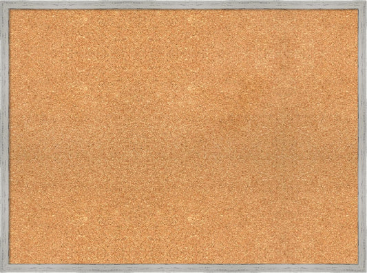 Amanti Art Natural Cork Board for Wall, 23x31 Vision Board with White Frame, Large Corkboard Office Decor for Home Organization, Cottage Corkboard Pinboard to Display Items for Home Organization in