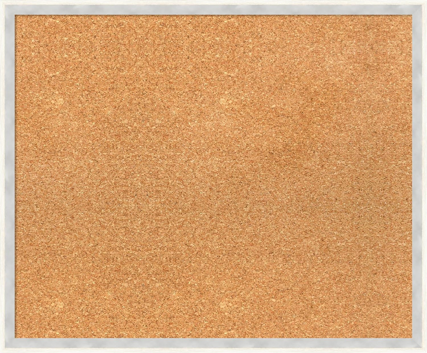Amanti Art Natural Cork Board for Wall, 19x23 Vision Board with White Frame, Medium Corkboard Office Decor for Home Organization, Modern Corkboard Pinboard to Display Items for Home Organization in