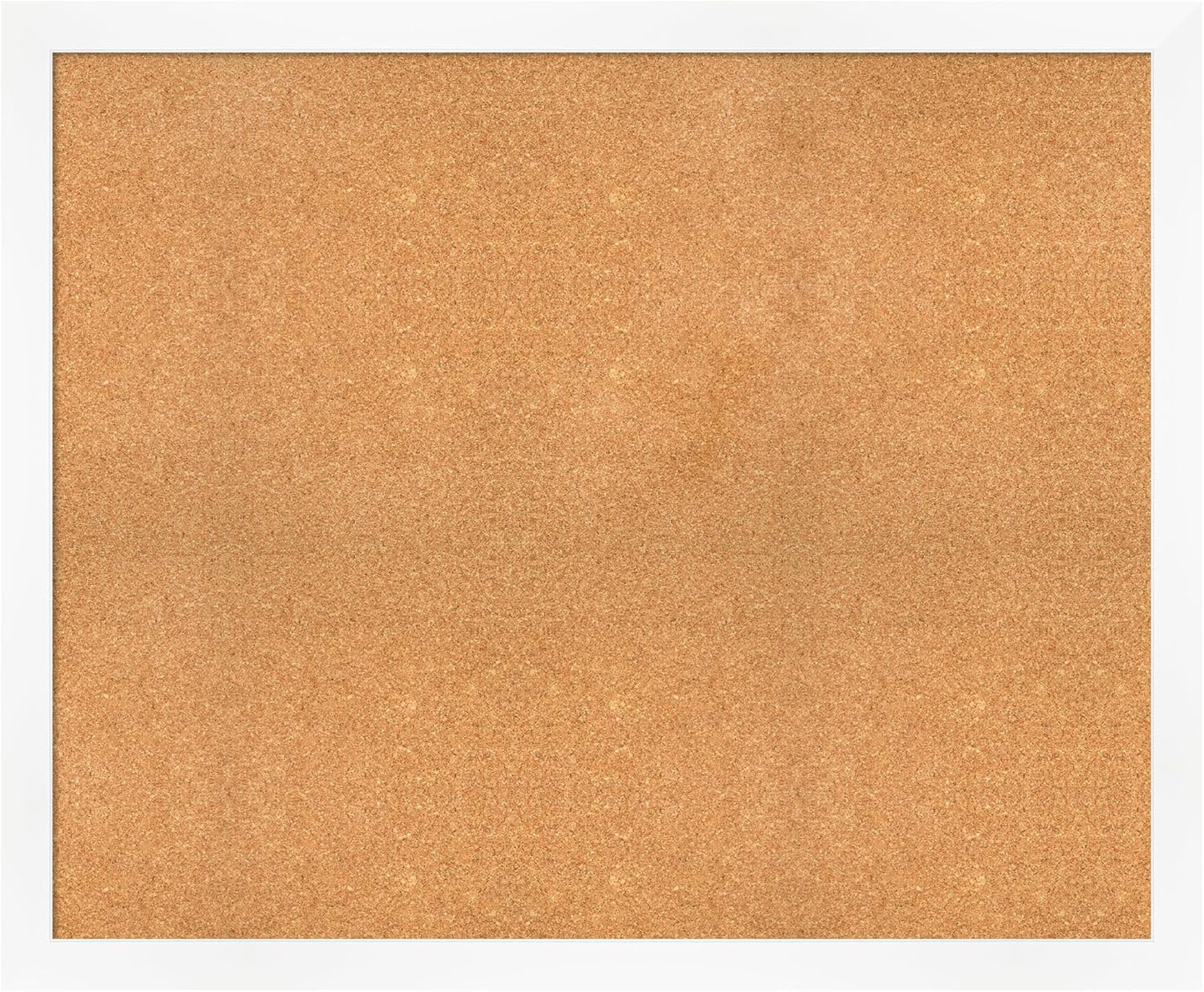 Amanti Art Natural Cork Board for Wall, 37x45 Vision Board with White Frame, Oversize Corkboard Office Decor for Home Organization, Modern Corkboard Pinboard to Display Items for Home Organization in