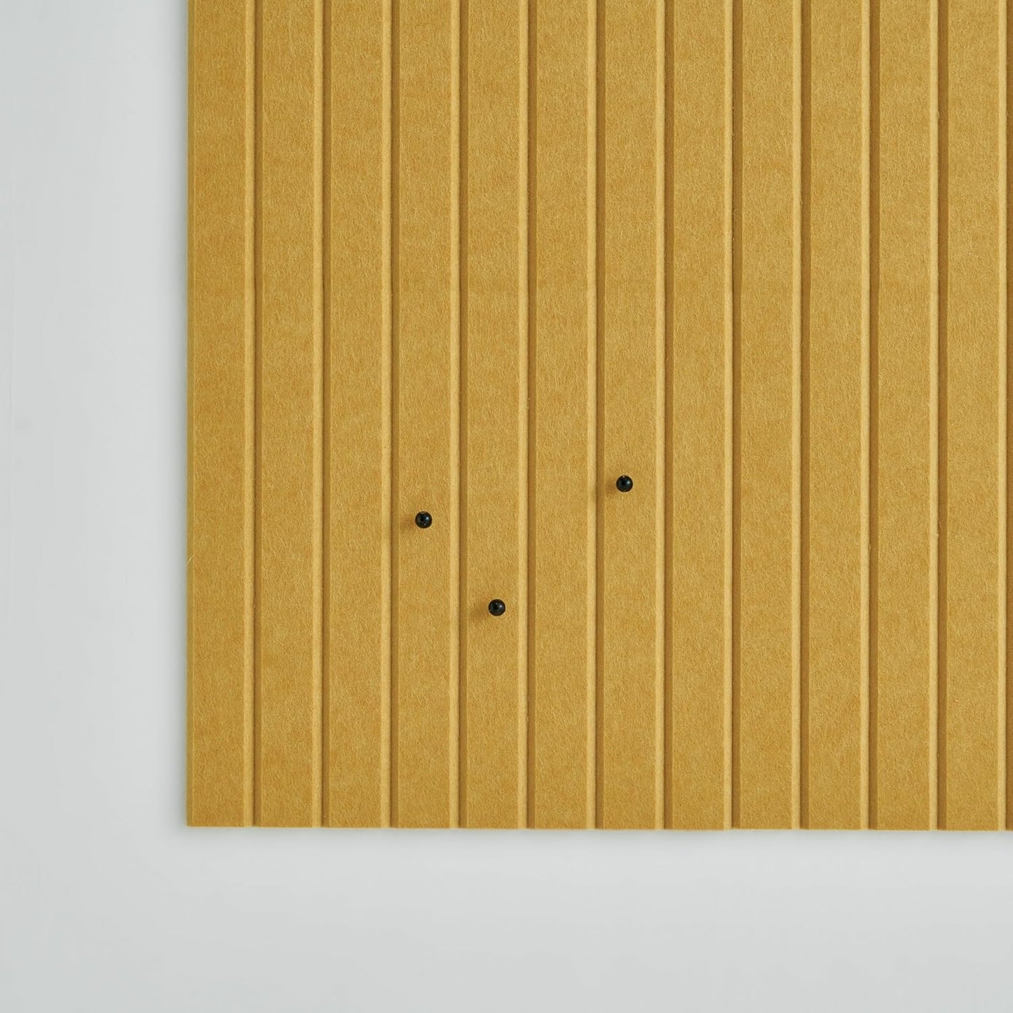 Large Cork Boards for Walls Black Felt Alternative - Slat Wall Paneling, Bulletin Board Tiles for Home Decor, Push Pin Corkboard Organizer for Office or Classroom-12-Pack Panel Kit (Mustard)