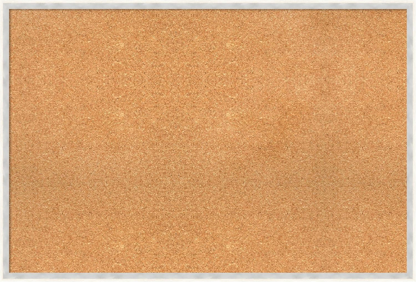 Amanti Art Natural Cork Board for Wall, 25x37 Vision Board with White Frame, Large Corkboard Office Decor for Home Organization, Modern Corkboard Pinboard to Display Items for Home Organization in