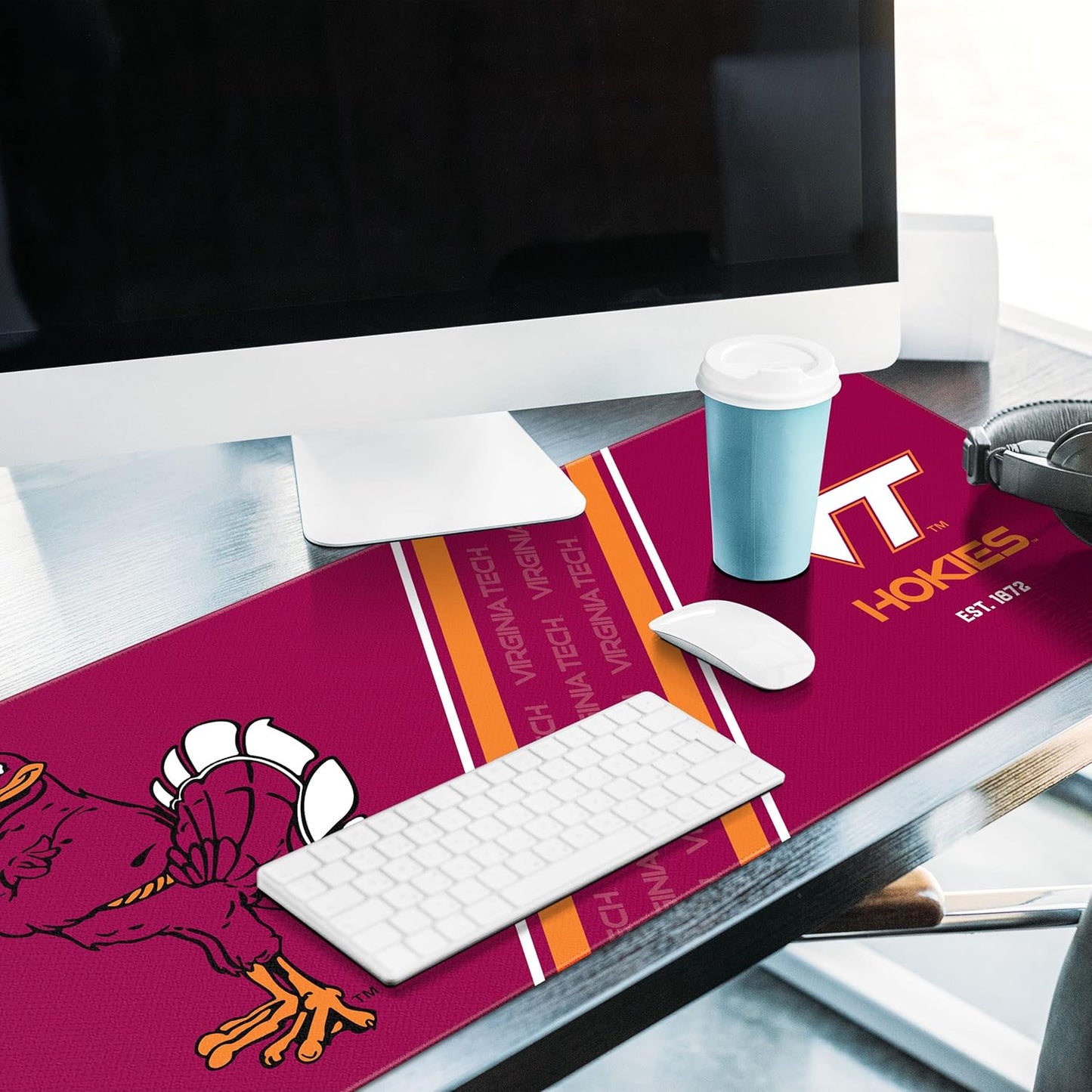 YouTheFan NCAA Virginia Tech Hokies Logo Series Desk Pad