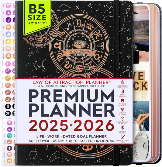 2025-2026 Planner Weekly and Monthly | 16-Month Life Planner to Increase Focus & Productivity | Reduce Overwhelm & Achieve Your Biggest Goals | Include Gift Box & Stickers | Sep 2025-Dec 2026