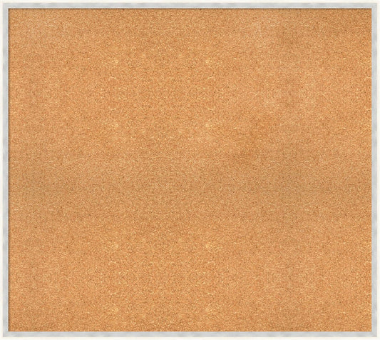 Amanti Art Natural Cork Board for Wall, 33x37 Vision Board with White Frame, X-Large Corkboard Office Decor for Home Organization, Modern Corkboard Pinboard to Display Items for Home Organization in