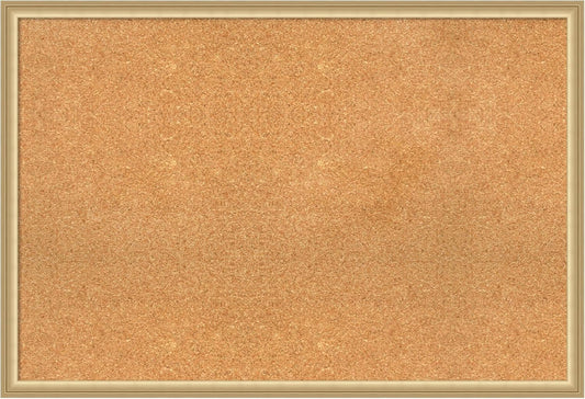 Amanti Art Natural Cork Board for Wall, 26x38 Vision Board with Gold Frame, Large Corkboard Office Decor for Home Organization, Casual Corkboard Pinboard to display items for home organization