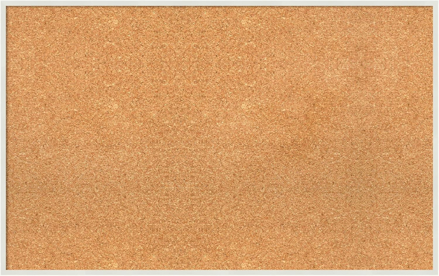 Amanti Art Natural Cork Board for Wall, 21x33 Vision Board with White Frame, Large Corkboard Office Decor for Home Organization, Modern Corkboard Pinboard to Display Items for Home Organization in