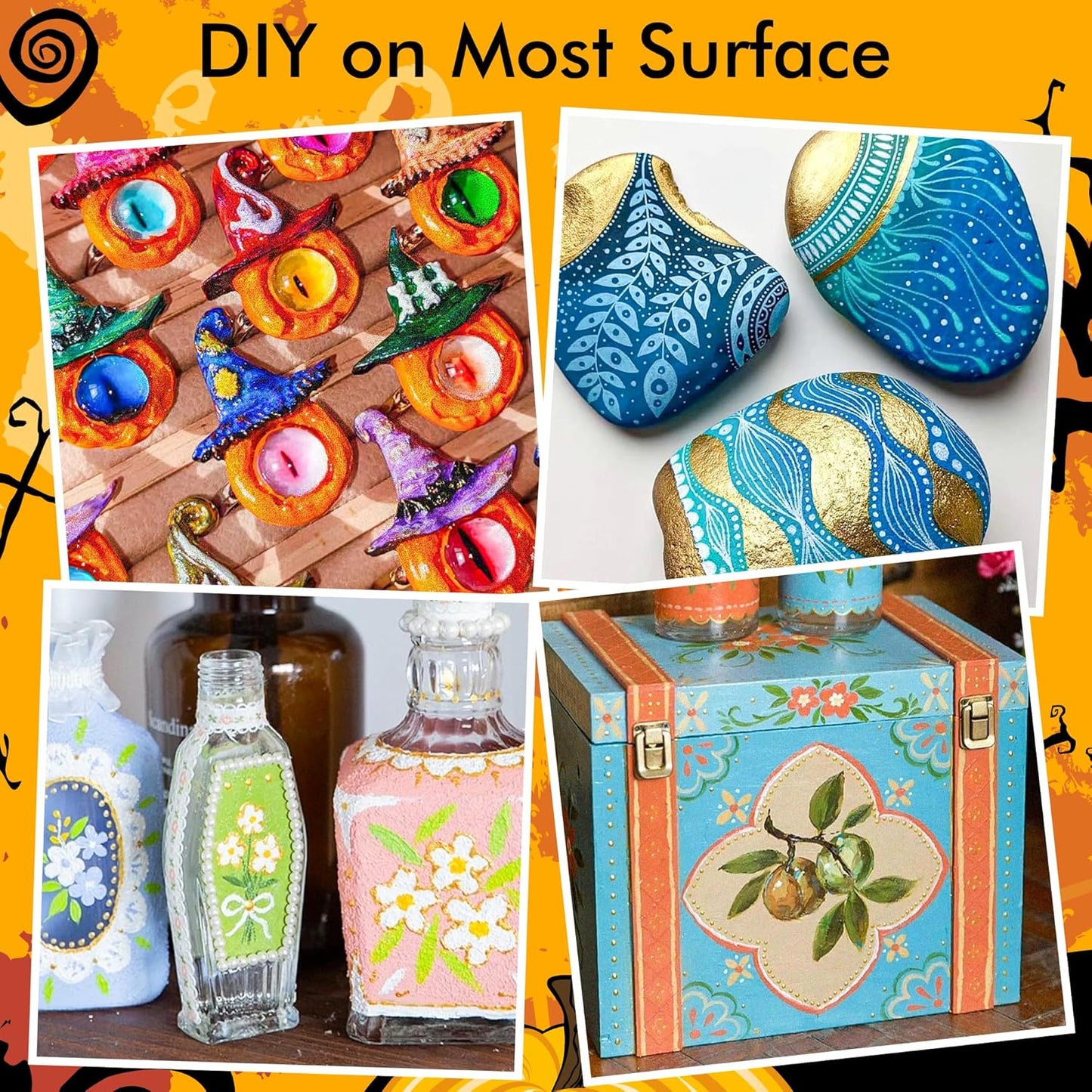 28 Metallic Colors Dual Tip Acrylic Paint Markers, Brush Tip and Fine Tip Acrylic Paint Pens for Rock Painting, Ceramic, Wood, Canvas, Plastic, Glass, Stone, Calligraphy, Card Making, DIY Crafts