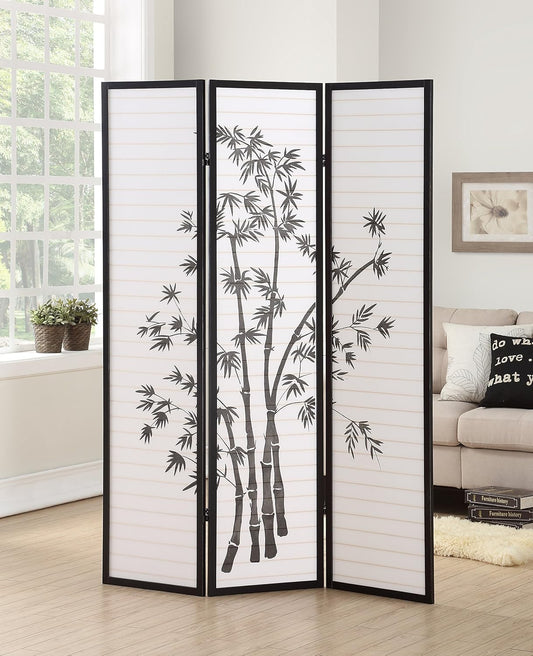 NicBex Room Divider 3 Panel Room Dividers with Oriental Style Partition Room Dividers and Folding Privacy Screens Wall Divider for Home, Office, Room Separation,72" W x 1" D x 72" H, Black
