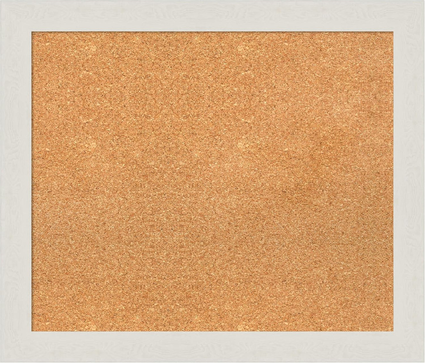 Amanti Art Natural Cork Board for Wall, 23x27 Vision Board with White Frame, Medium Corkboard Office Decor for Home Organization, Country Rustic Corkboard Pinboard to Display Items for Home