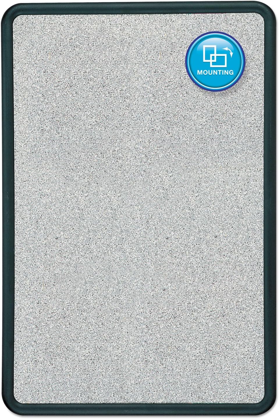 Quartet Bulletin Board, 2 x 3 Feet, Contour, Granite-Colored Surface with Black Plastic Frame (699370)