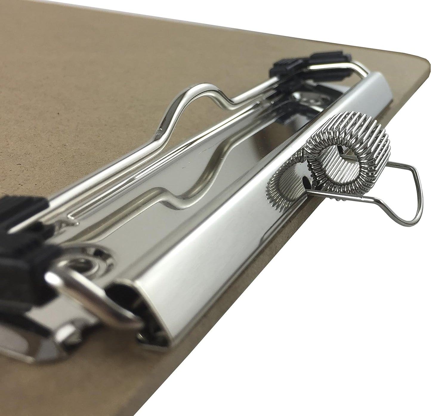 Pen Holder Clipboard, Letter Size, Low Profile Clip, Hardboard, 6-Pack (Pen Included)