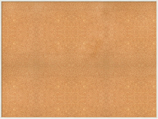 Amanti Art Natural Cork Board for Wall, 37x49 Vision Board with White Frame, Oversize Corkboard Office Decor for Home Organization, Modern Corkboard Pinboard to Display Items for Home Organization in