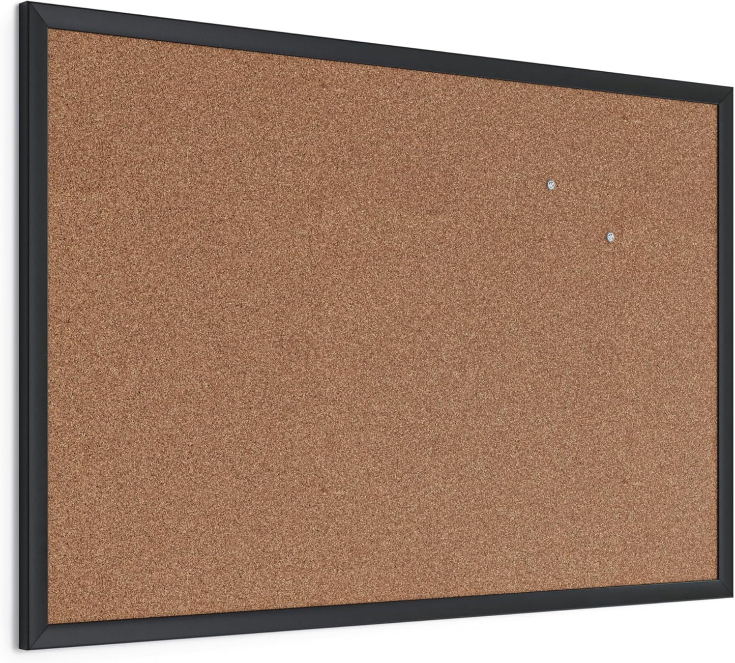 U Brands Cork Bulletin Board, 24'' x 36'', Black Wood Frame