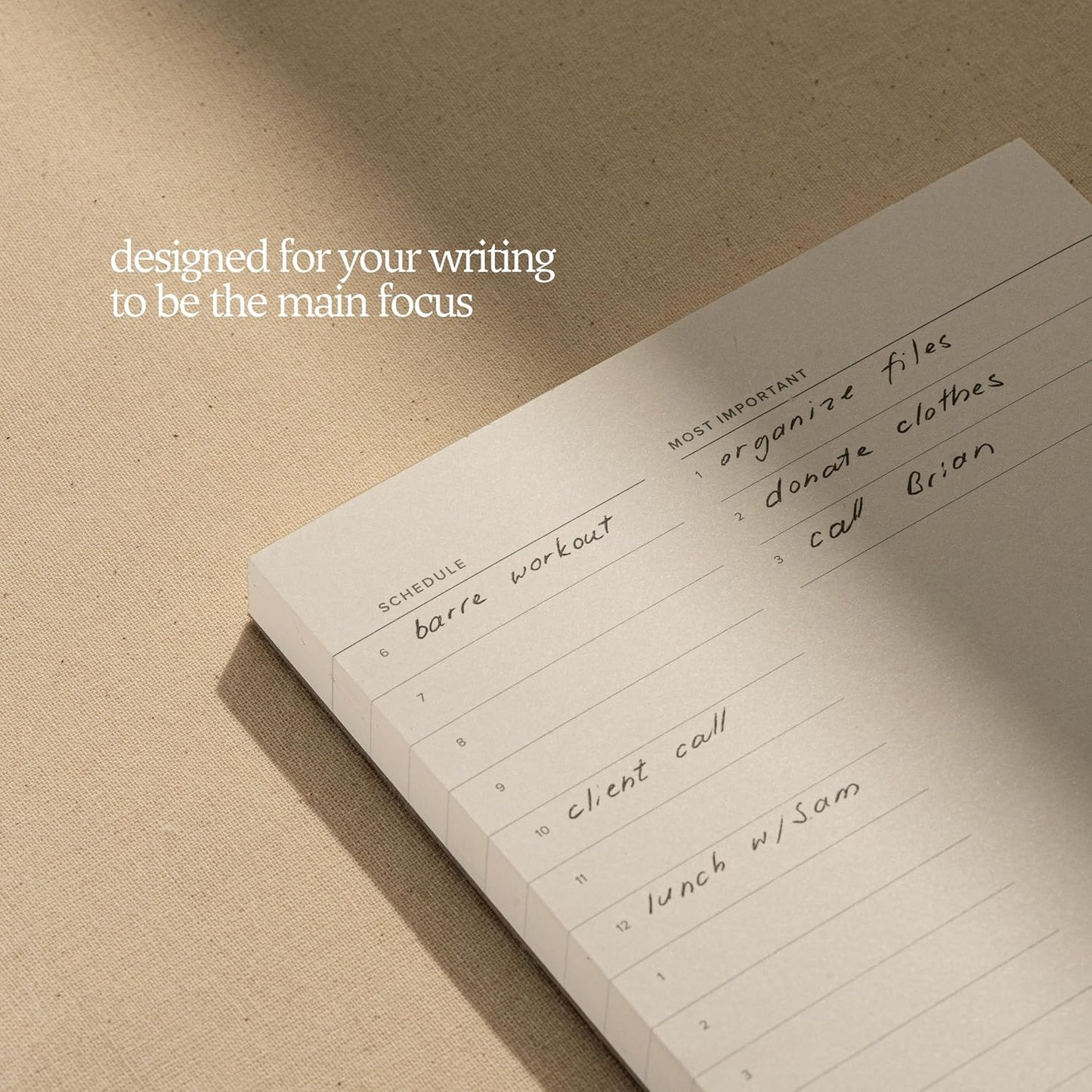 Daily and Weekly To-Do List Notepad – Desk Pad for Work and Study, Minimal, 8x6 Inches