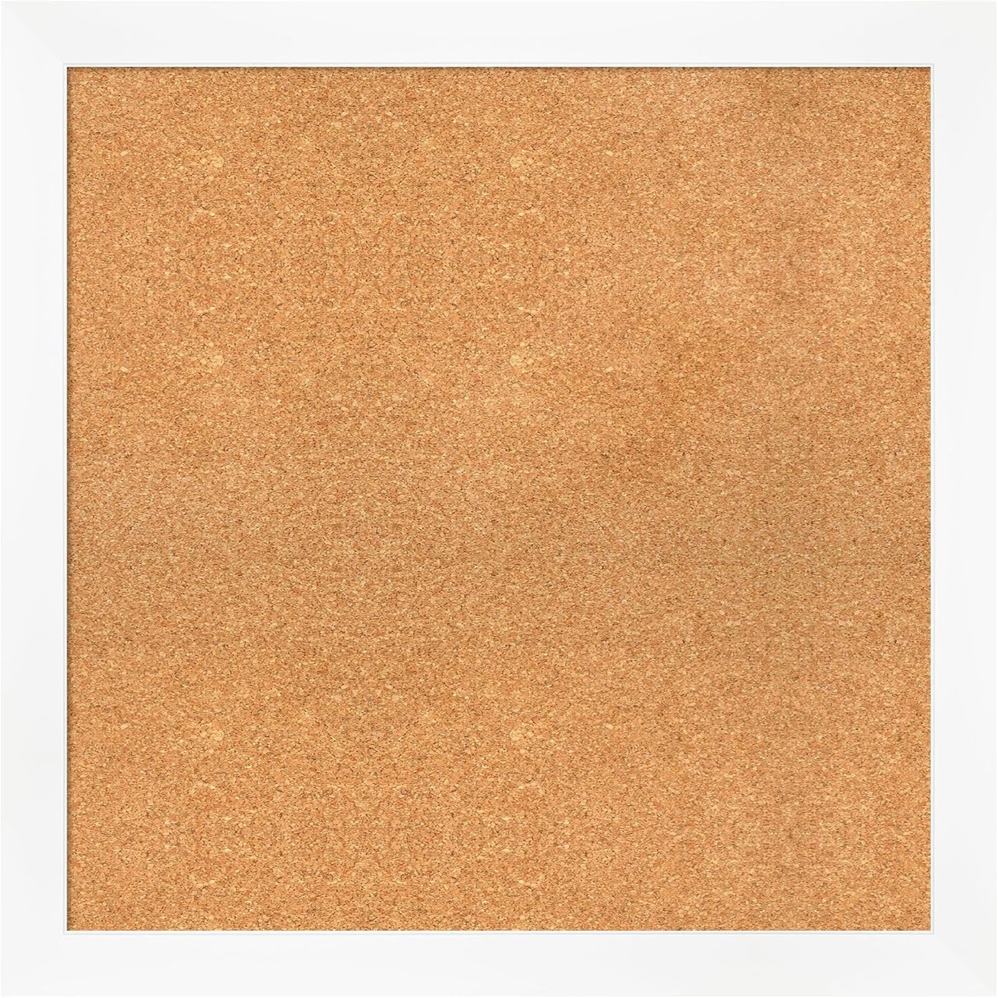 Amanti Art Natural Cork Board for Wall, 29x29 Vision Board with White Frame, Large Corkboard Office Decor for Home Organization, Modern Corkboard Pinboard to Display Items for Home Organization in