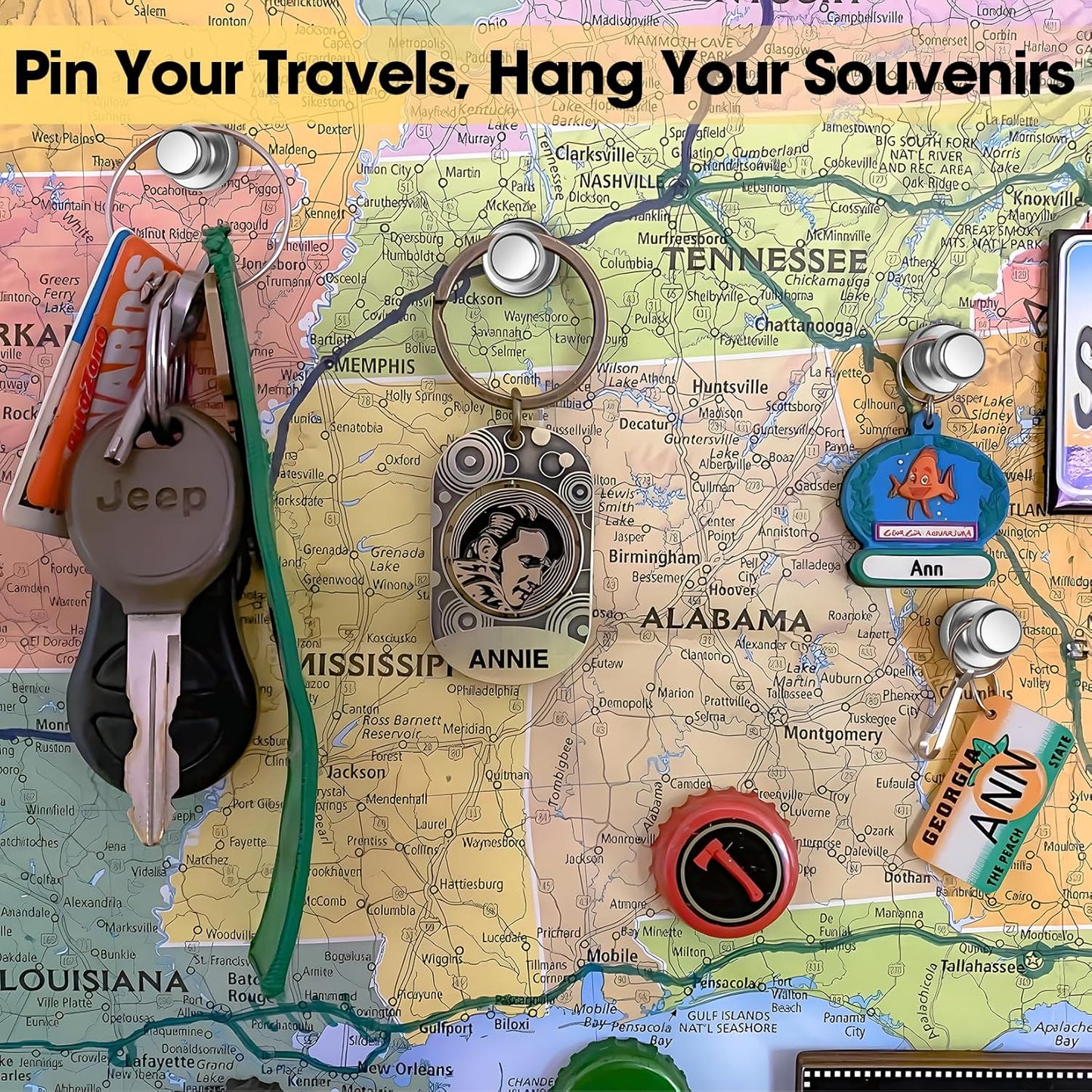 60 Pack Refrigerator Magnets - Whiteboard and Fridge Magnets, Small Neodymium Push Pin Magnets for Locker, Map, Kitchen, Office, School